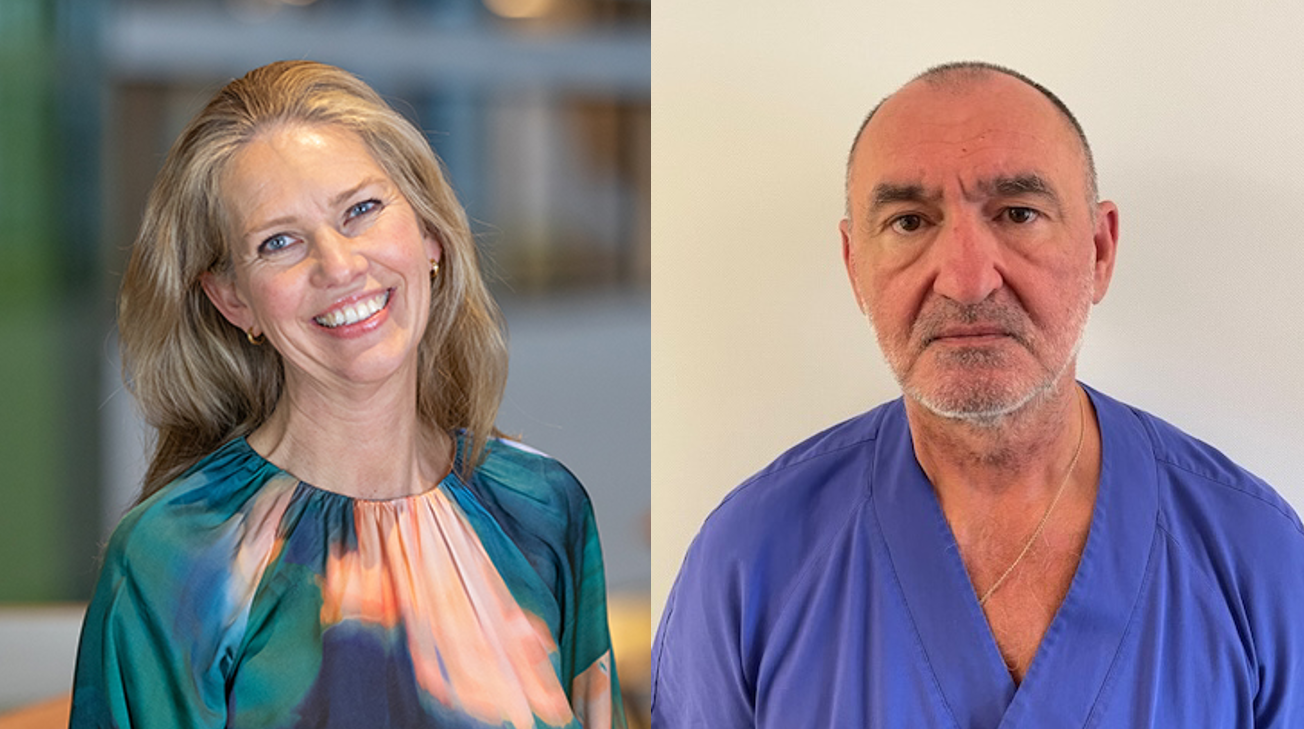 Porträttfoton på Helena Taflin och Valeri Strokan